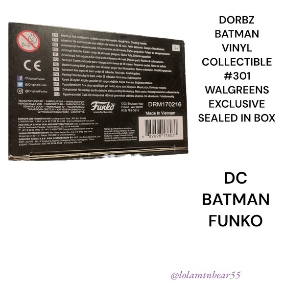 NEW IN SEALED BOX FUNKO DC BATMAN VINYL COLLECTIBLE #301 WALGREENS EXCLUSIVE - Picture 8 of 16